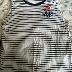Harley Davidson Striped Tank Top - Black and White